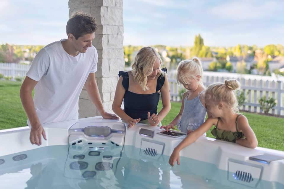 4 person hot tub family bonding